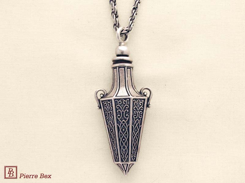 Pierre-Bex Art-Nouveau necklace with smelling salt bottle 41243-07