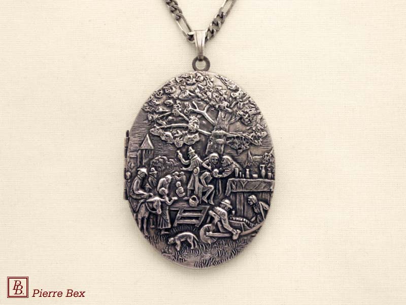 Pierre-Bex Art-Nouveau large locket 41263-05