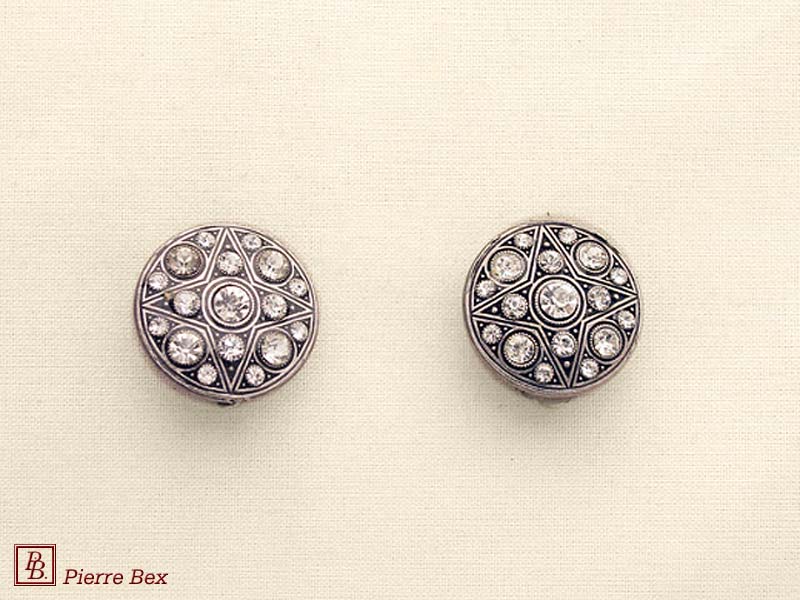 Pierre-Bex Art-Deco earclips with rhinestones 45565-14