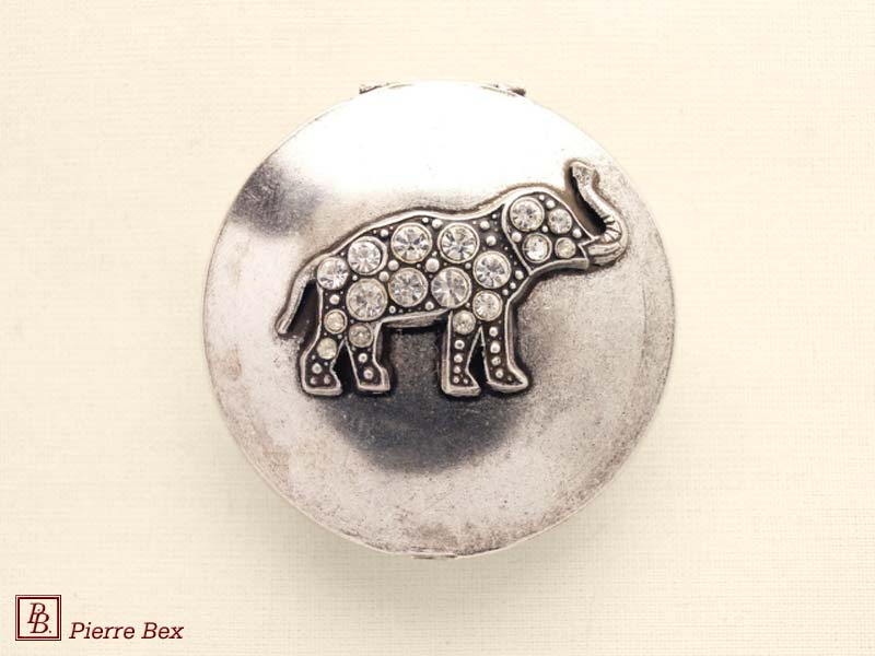 Pierre-Bex Art-Deco Dose mit Straß Elefant 45899-18