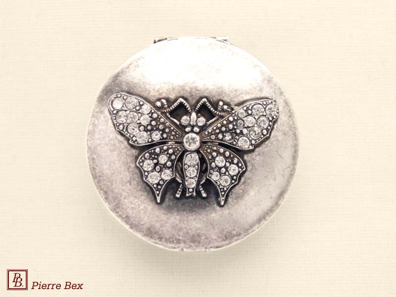 Pierre-Bex Art-Deco Dose mit Straß Schmetterling 45899-29