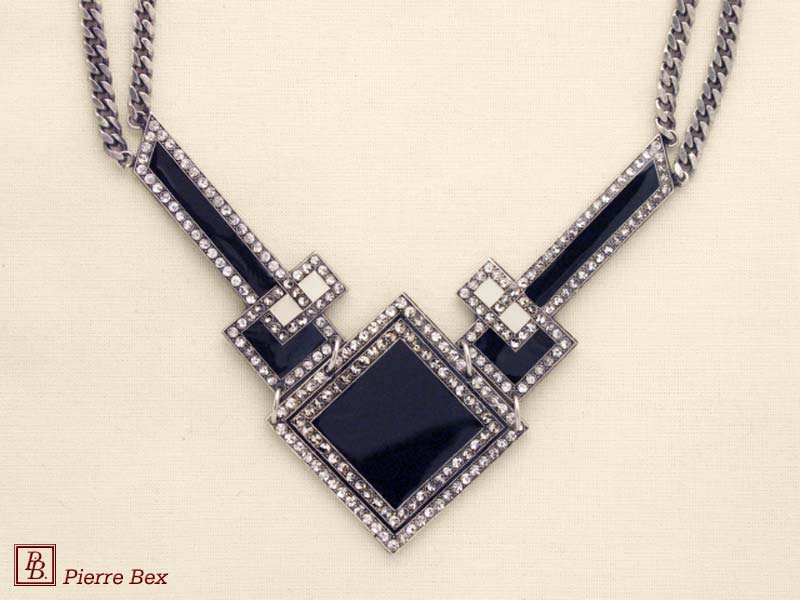Pierre-Bex Art-Deco large necklace 49254-02