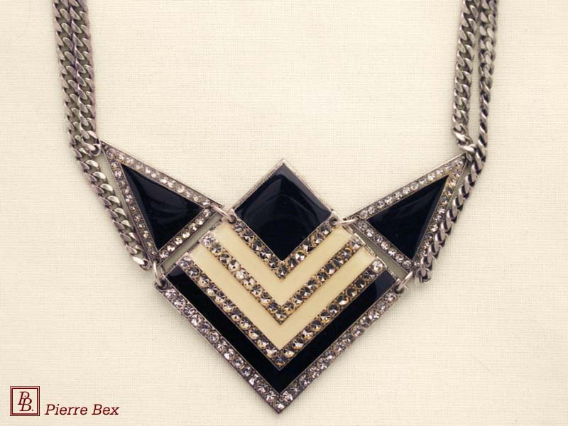Pierre-Bex Art-Deco large necklace 49254-05
