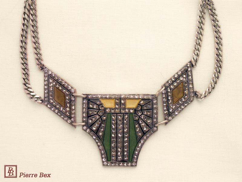 Pierre-Bex Art-Deco large necklace 49254-11